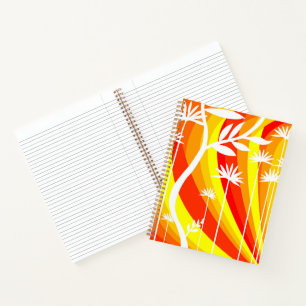 Orange and Yellow Botanical Print Notebook