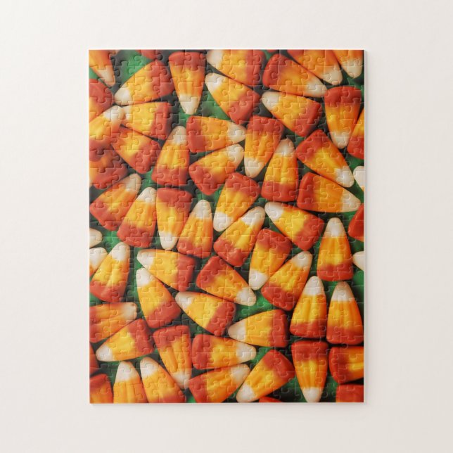 Orange and yellow candy corn puzzle (Vertical)