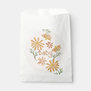 Orange and Yellow Daisies Baby Shower Favour Bags