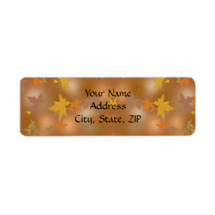 Orange and Yellow Fall Leaves on Taupe