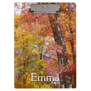 Orange and Yellow Fall Trees Autumn Photography Clipboard