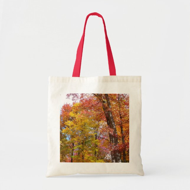 Orange and Yellow Fall Trees Autumn Photography Tote Bag (Front)