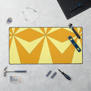 Orange and Yellow Geometric Desk Mats