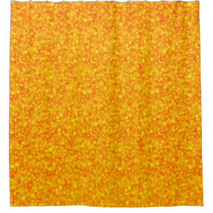 Orange And Yellow Glitter And Sparkles Shower Curtain