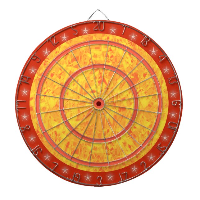 Orange and Yellow Star Regulation Dart Board (Front)