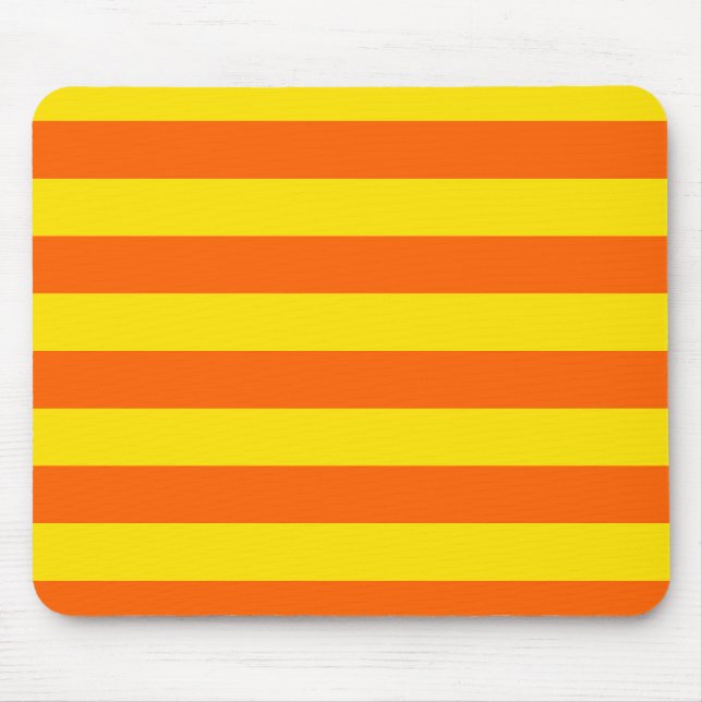 Orange and Yellow Stripes Design Mouse Pad (Front)