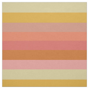 Orange and Yellow Warm Stripes Geometric Fabric