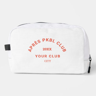 Orange Après PKBL Club Crest Monogram Pickleball  Dopp Kit