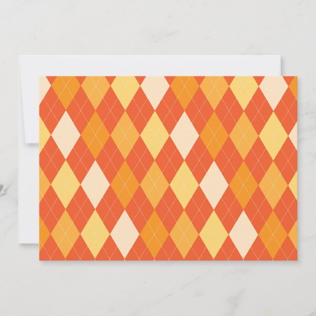Orange argyle pattern (Front)