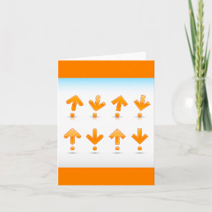 Orange Arrows Card