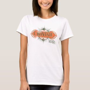 Orange Art Deco Obliviate Spell Graphic T-Shirt