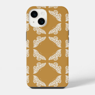 Orange Arts and Crafts Butterflies iPhone 14 Case