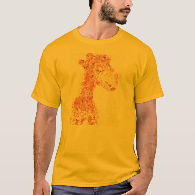 Orange Artsy Giraffe T-Shirt (Front)