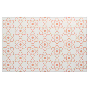 Orange Atom Symbol Fabric