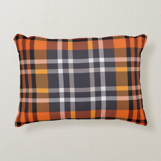Orange Autumn Fall Halloween Thanksgiving Decorative Cushion (Front)