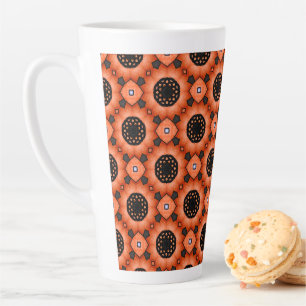 Orange Autumn Flower Latte Mug