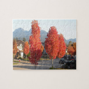 Orange Autumn Leaves Jigsaw Puzzle