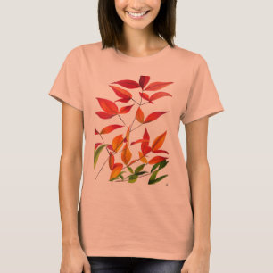 Orange Autumn leaves original watercolour art T-Shirt