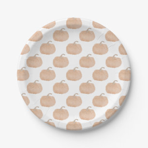Orange Autumn Pumpkin Paper Plates
