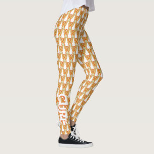 Orange Awareness Ribbon Angel Custom Word Leggings