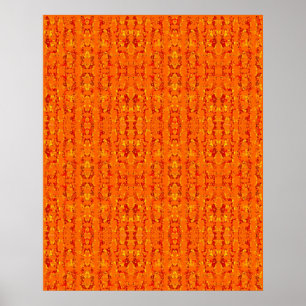 Orange Aztek Poster
