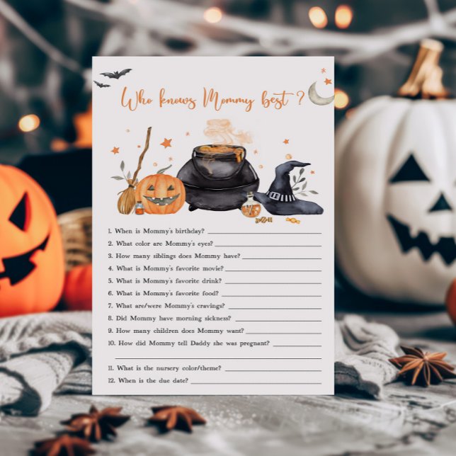 Orange Baby is Brewing Who knows Mummy Best Game (Baby is Brewing Baby Shower Who knows Mommy Best Game)