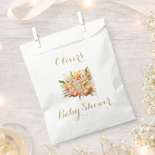 Orange Baby Shower Gender Neutral Citrus Favour Bags