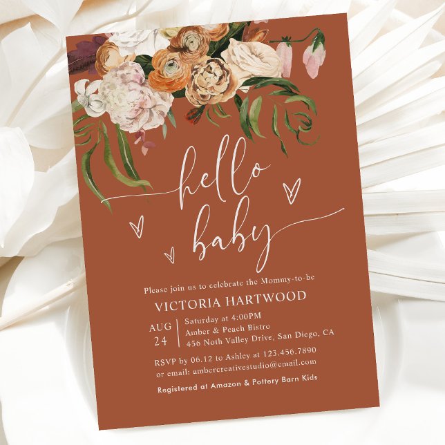 Orange Baby Shower Invitation (Creator Uploaded)