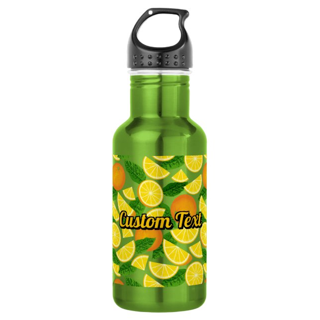 Orange Background 532 Ml Water Bottle (Front)