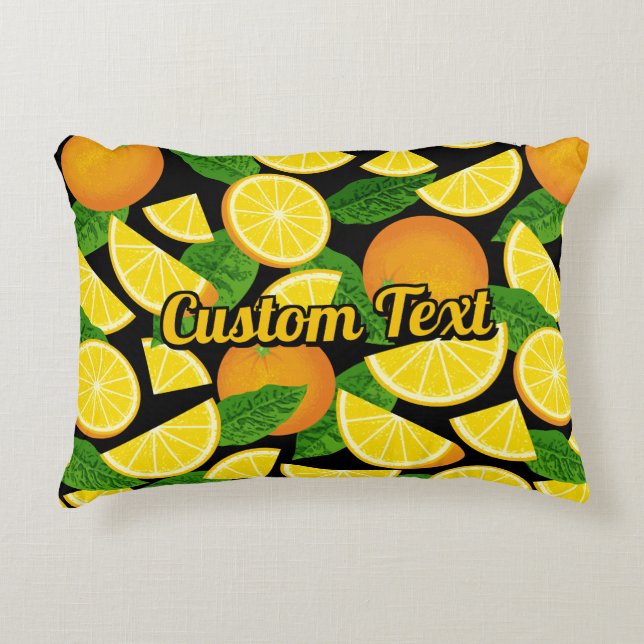 Orange Background Decorative Cushion (Front)