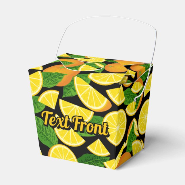 Orange Background Favour Box (Front Side)