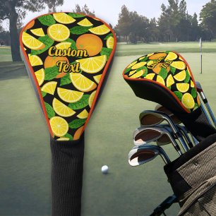 Orange Background Golf Head Cover