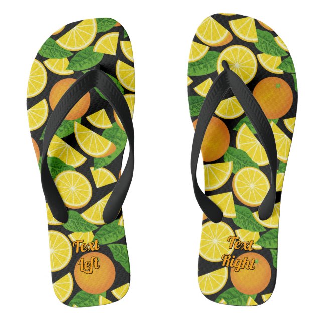 Orange Background Jandals (Footbed)