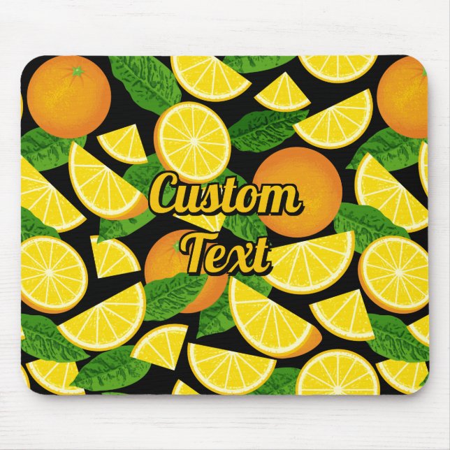 Orange Background Mouse Pad (Front)