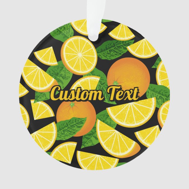 Orange Background Ornament (Front)