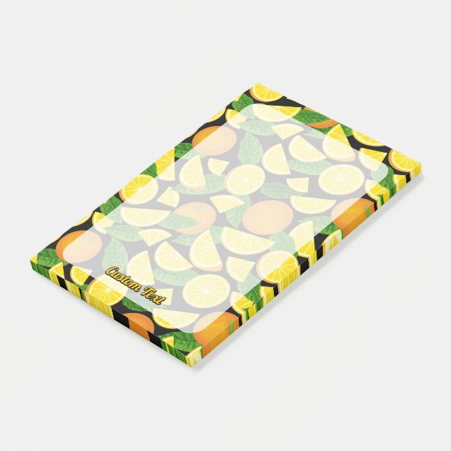 Orange Background Post-it Notes (Angled)