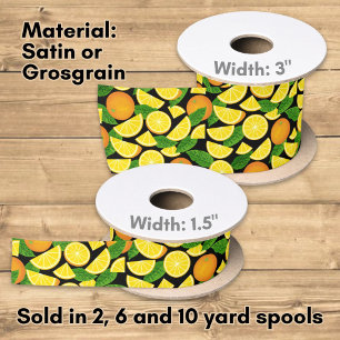 Orange Background Satin Ribbon