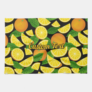 Orange Background Tea Towel