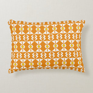 Orange background with align repeated abstract pat decorative cushion
