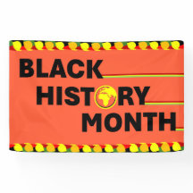 Orange Banner - Black History Month
