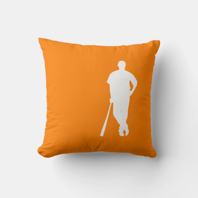 Orange Baseball Cushion (Front)