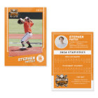 Orange Baseball Trading Card Pro Baseball Player