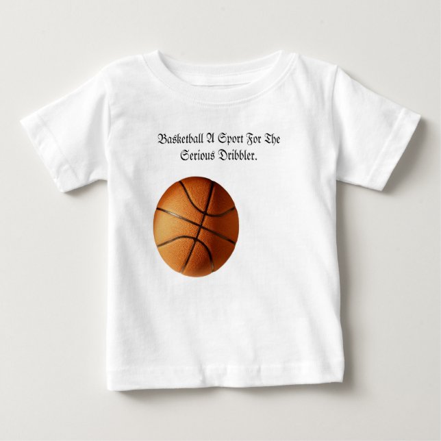 Orange Basketball Serious Dribbler Logo, Baby T-Shirt (Front)