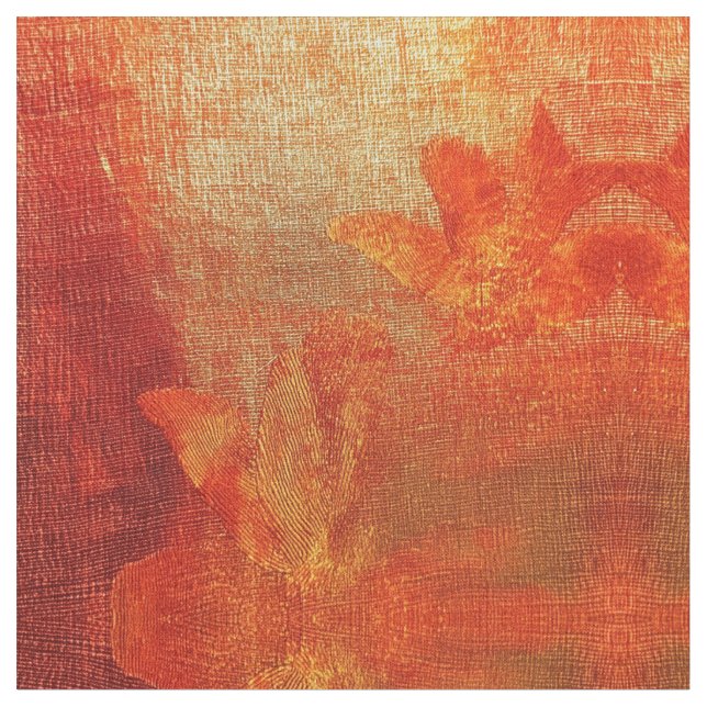 Orange Batik Fabric (Close Up)