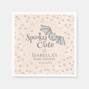 Orange Batty, Stars & Moons Spooky Cute Napkin