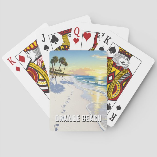Orange Beach Alabama Travel Playing Cards (Back)