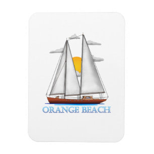 Orange Beach Coastal Nautical Sailing Sailor Magnet