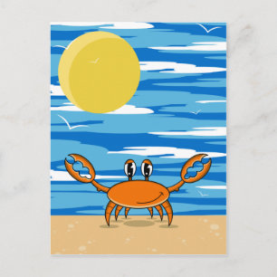 Orange Beach Crab Postcard