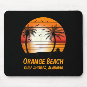 Orange Beach Gulf Shores Alabama Vintage Sunset Re Mouse Pad