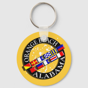 Orange Beach Nautical Keychain